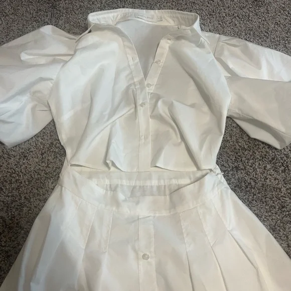 Jonathan Simkhai White Mini Cut Out Dress - Picture 2 of 4